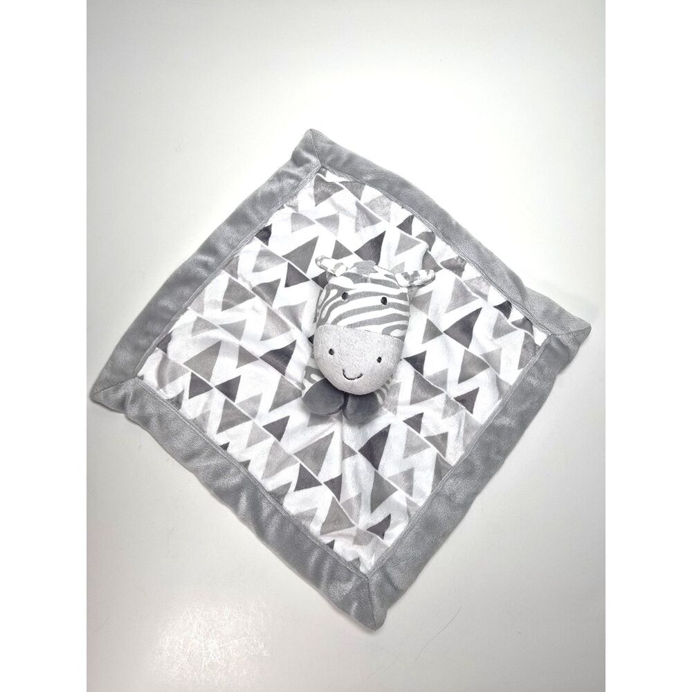 Lullaby Lane Zebra Lovey Rattle Security Blanket Plush Toy 11 Inch